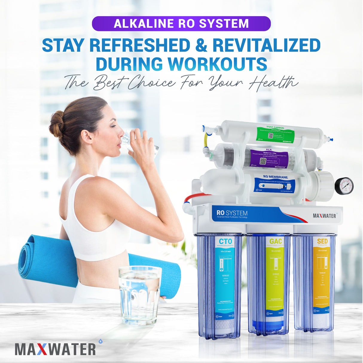 Blue Max Water best Reverse osmosis system - healthy drinking water for family
