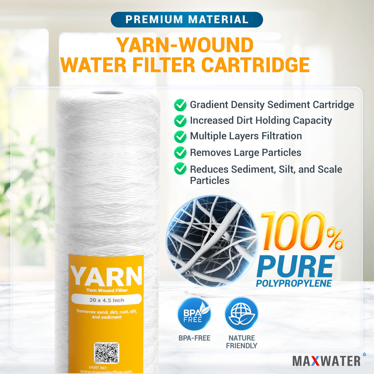 whole house water filtration system yarn filter