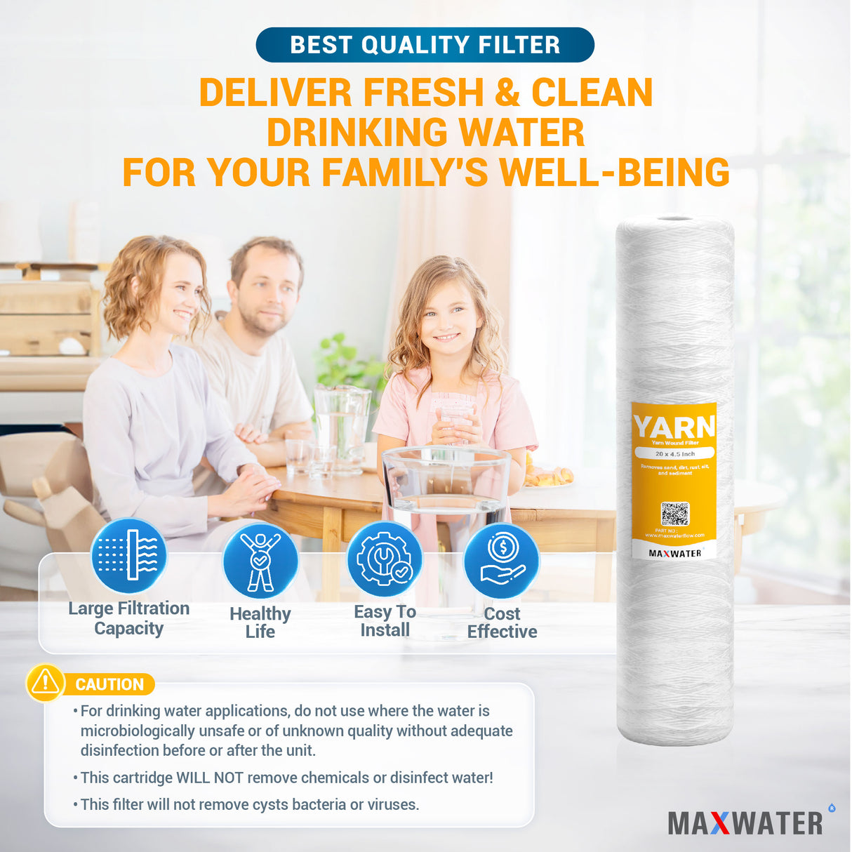whole house yarn water filter cartridge