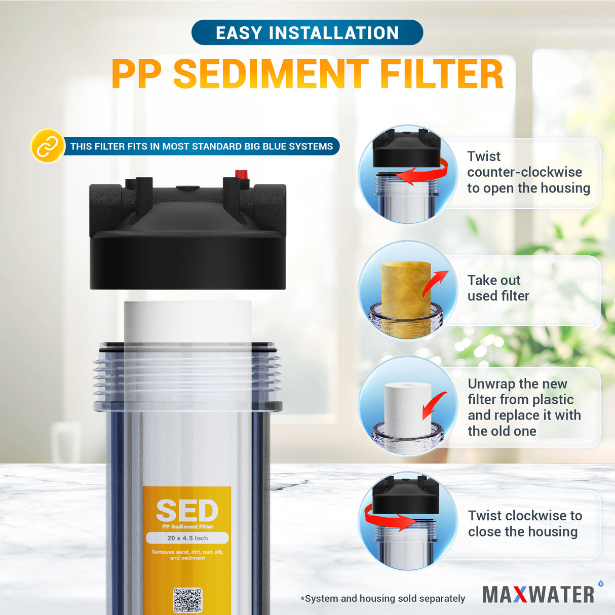 5 micron sediment water filter
