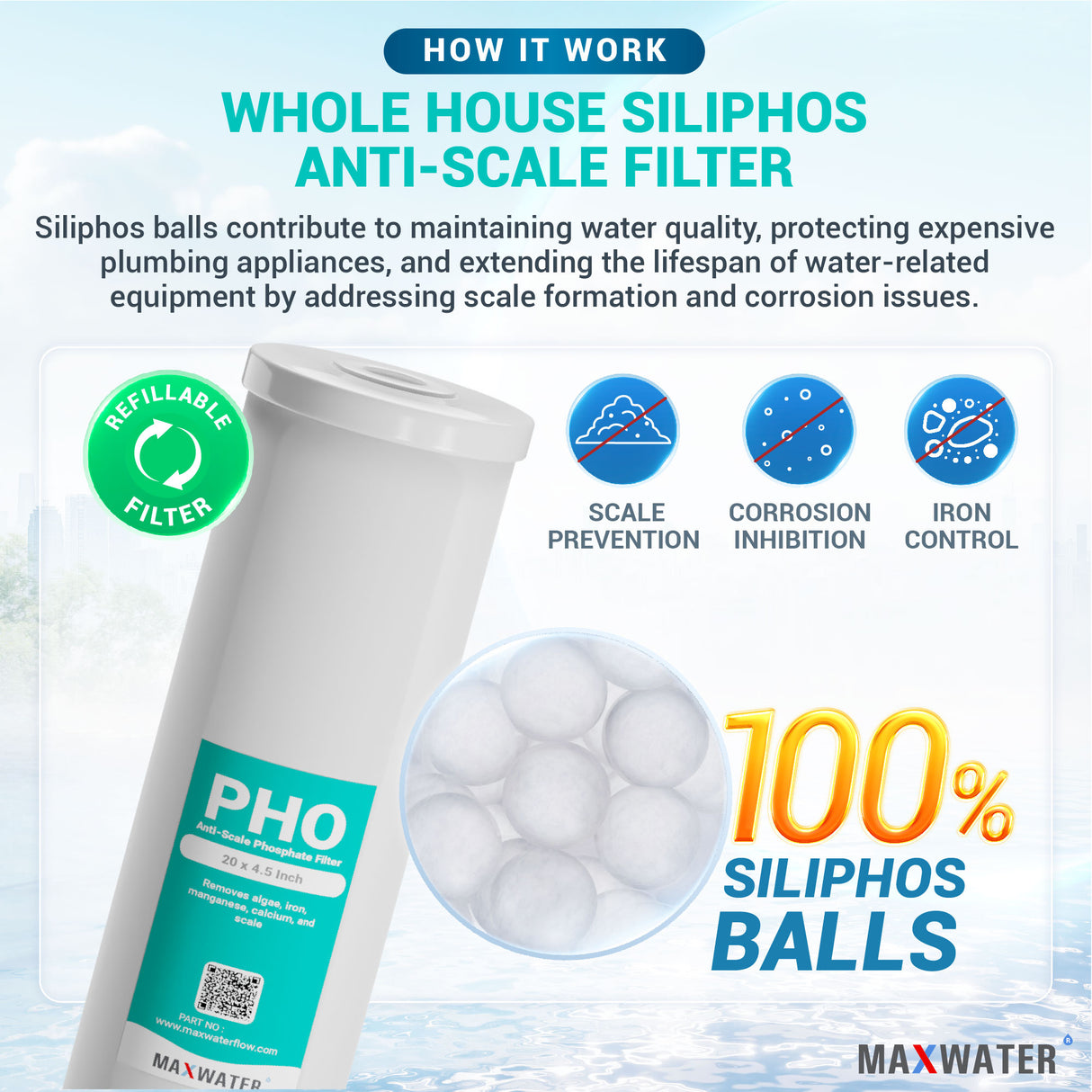 Big blue siliphos water filter