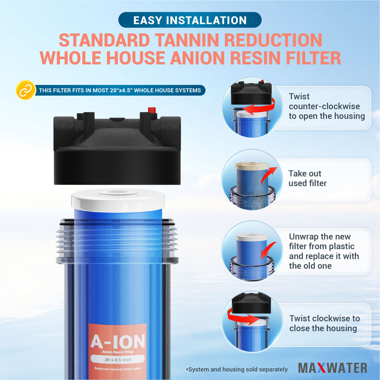 replace tannin filter instructions