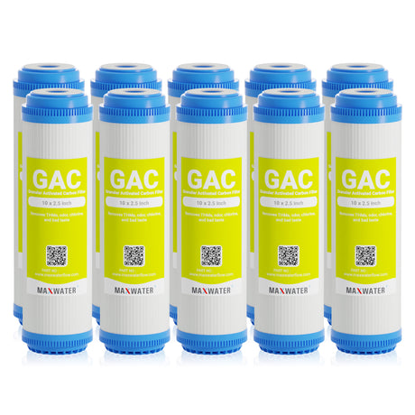 GAC Filter Cartridge for RO System or Whole House System, Size - 10" x 2.5"