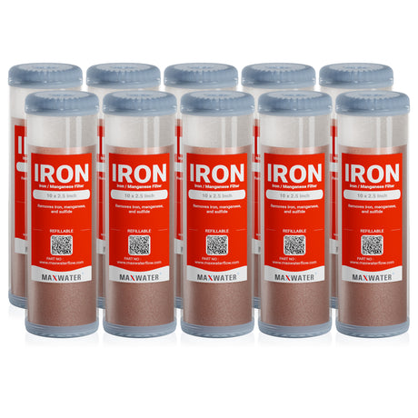 Iron/Manganese Reduction Filter Cartridge (Refillable) for Whole House System, Size - 10" x 2.5"