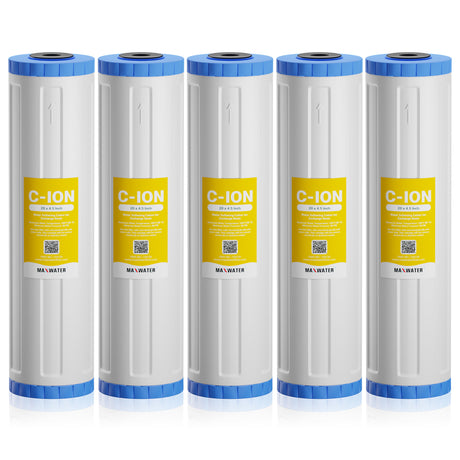 Cation Resin Filter Cartridge (Refillable) for Water Softening, Size - 20" x 4.5"