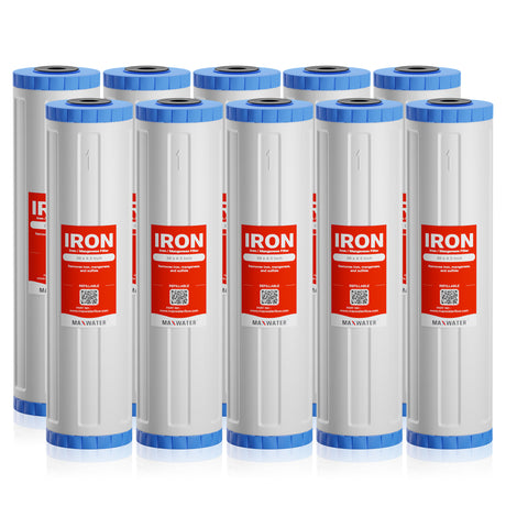 Iron/Manganese Filter Cartridge (Refillable) for Whole House System, Size - 20" x 4.5"