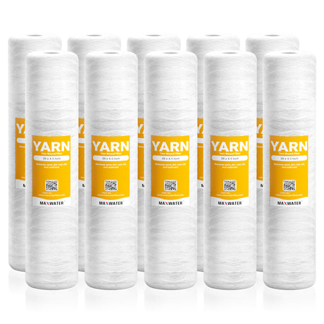 Yarn-Wound Water Filter Cartridge for Whole House System, Size - 20"x4.5"