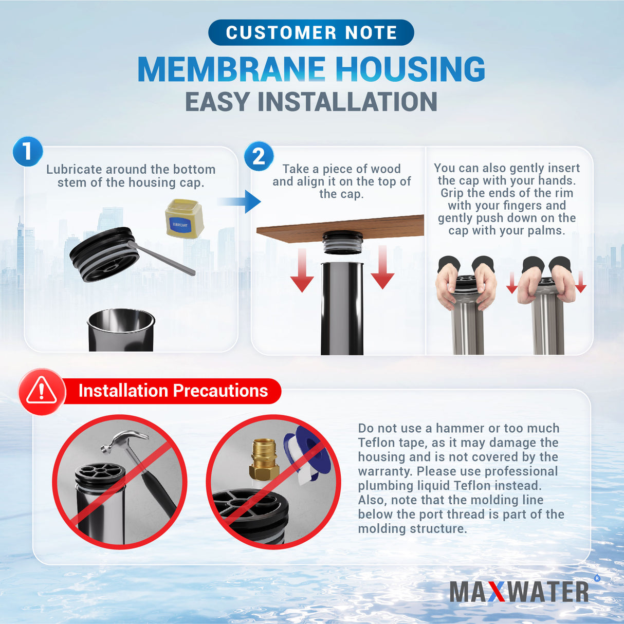 Trusted in commercial settings, the 4021 RO membrane housing stands out for its reliability and industry-leading performance