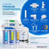 Blue max water reverse osmosis system premium components - best RO system parts